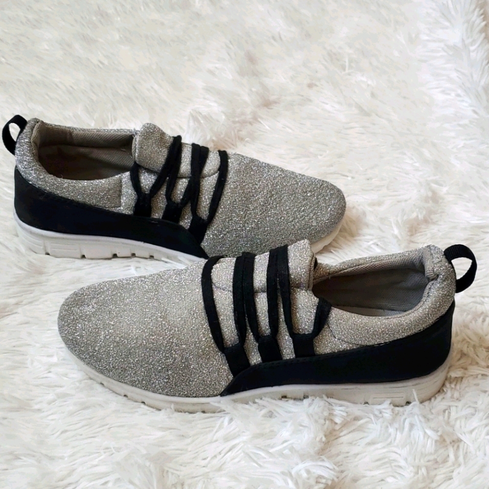 MIA silver glittery sneakers